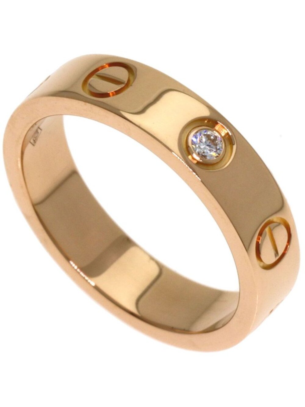Cartier Mini Love Ring Diamond 46 18K Pink Gold
